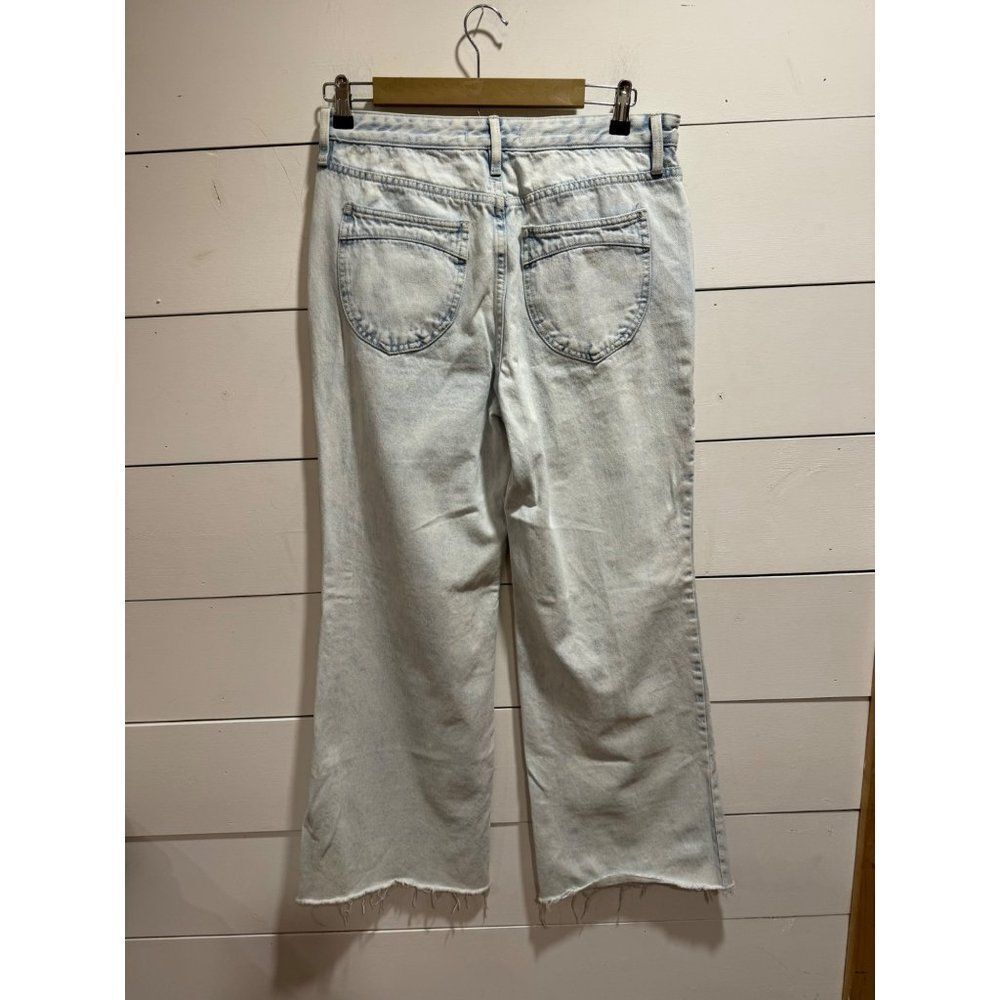 Free People Jeans Gold Coast High Rise Straight Flare Sz 30 EUC - Picture 5 of 8